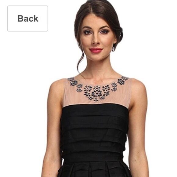 Bcbgmaxazria Marina Embellished Sleeveless Black Tiered A-line Skirt Party Dress - Picture 3 of 12